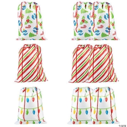 Jumbo Christmas 66cm Fabric Bags -6pk