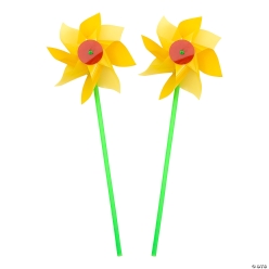 Jumbo Sunflower Pinwheels - 12Pk