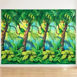 Jungle Trees Safari 30 Ft. Wall Backdrop