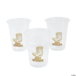 Just Hitched Plastic Cups - 50Pk