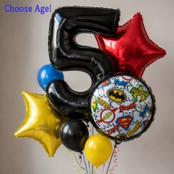 Justice League Choose Age Balloon Bouquet