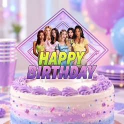 KATSEYE Birthday Large Cake Topper