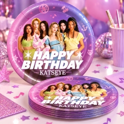 KATSEYE Birthday Dinner Plates - 10 PK
