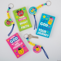 Faith Elementary Grad Keychain Craft Kits in Boxes - 12 Sets