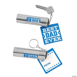 Best Dad Ever Flashlight Keychains with Card for 12