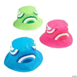 Kid's Swirl Two-Tone Bucket Hats-12Pk
