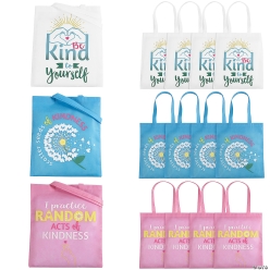 Large Kindness Nonwoven Tote Bags - 12Pk