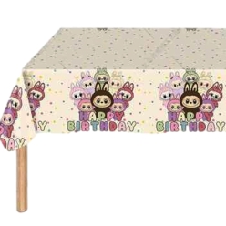Labubu Printed Plastic Table Cover