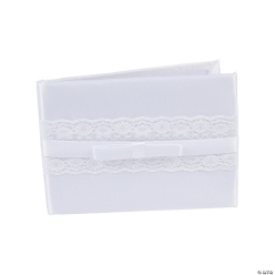 Lace Trim Wedding Guest Book