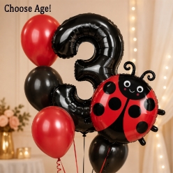 Ladybug Choose Age Balloon Bouquet