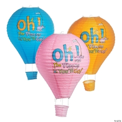 Dr. Seuss Oh The Places You'll Go Hanging Lanterns-3Pk