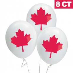 50% OFF: Canada Day Large Latex Balloons - 8 PK