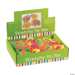 Large Neon Stretchy Noodle Ball YoYos-12Pk