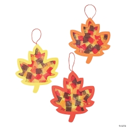 Tissue Leaf Craft Kits - 12 Pack