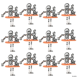Skeleton Dog & Skeleton Dangle-Leg Craft Kit-12Pk