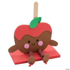 Caramel Apple Beaded Dangle-Leg Foam Craft Kit-12Pk