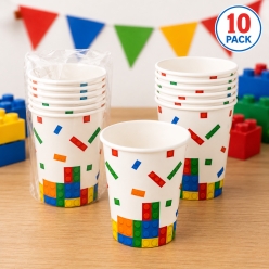 Lego Birthday 9oz Paper Cups - 10 PK