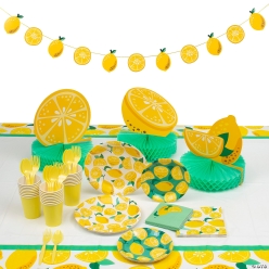 Lemon Party Tableware Kit for 16 Guests