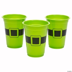 St. Patrick's Day Leprechaun Plastic Cups-50Pk