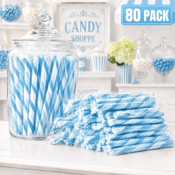 Old Fashioned Light Blue Berry Candy Sticks - 80 PK