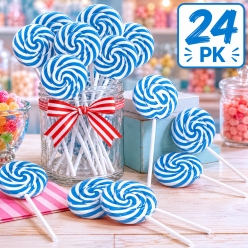 Light Blue Blueberry Swirl Pops - 24 Pk