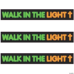 Jesus Is the Light VBS 20 Foot Neon Banner