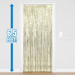 Light Gold Metallic Curtain - 3ft x 6.5ft