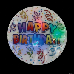 Light-Up Birthday Party Badges - 12Pk
