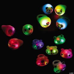 Light-Up Brightly Coloured Ring Assortment-36Pk