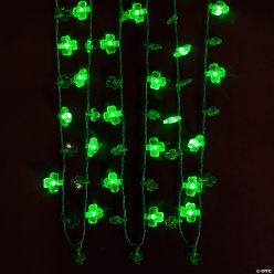 Light-Up Multi-Shamrock Necklaces - 6Pk