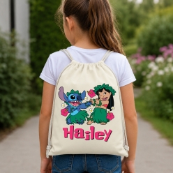 Lilo & Stitch Personalized Drawstring Backpack