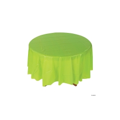 Lime Green Round Plastic Tablecloth