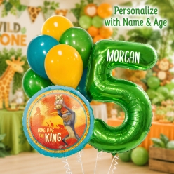 Lion King PERSONALIZED Name & Age Balloon Bouquet