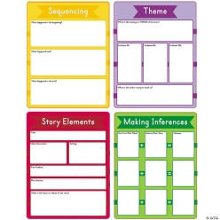 Literature Magnetic Dry Erase Sheets-4Pk