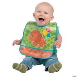 Little Dinosaur Vinyl Large Touch Fastener Vinyl Bib
