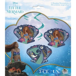 Little Mermaid Movie Hanging Swirls - 3 PK