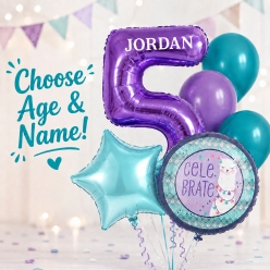 Llama PERSONALIZED Name & Age Balloon Bouquet