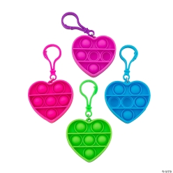 Lotsa Pop Heart Keychains - 48Pk