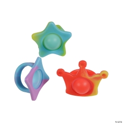 Lotsa Pops Popping Toy Fidget Rings - 24Pk