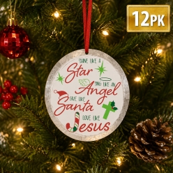 Love Like Jesus Christmas Ornaments - 12 Pack