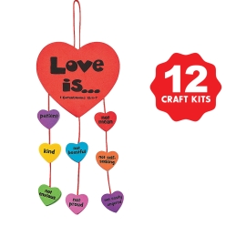 Religious Valentines Big Mobile Craft Kits - 12 Pk