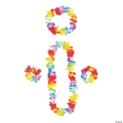 Luau Rainbow Lei Accessory Sets - 12Pk