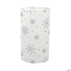 Winter Themed Snowflakes Luminary Wraps-12Pk