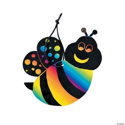 Bee Magic Color Scratch Ornaments - 12pk