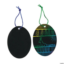 Magic Color Scratch Egg Ornaments 24 Pk