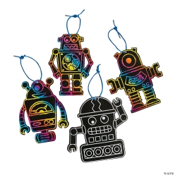 Robot Magic Colour Scratch - 24pk