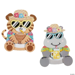 Animals with Tropical Drinks Craft Kit-24Pk