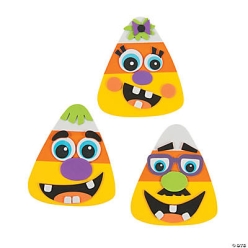Goofy Face Candy Corn Craft Kit - 12Pk