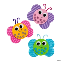 Googly Eyes Butterfly Magnet Craft Kit - 12Pk