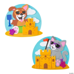 Animals Building Sandcastles Craft Kit-12PK
